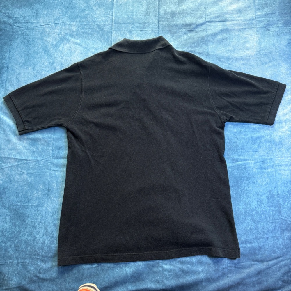Burberry London Mens Black Pique Polo Shirt Red Knight Logo Nova Check Placket L - Picture 6 of 8